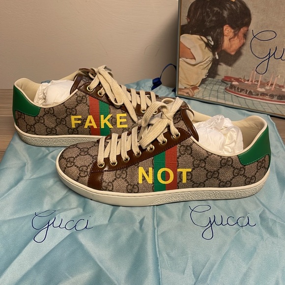 (Womens) Gucci Ace 'Not F Print' Sneakers - Picture 1 of 10
